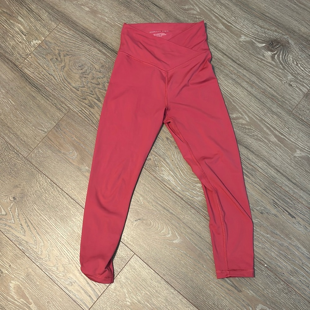 American Eagle Hot Pink Crossover Legging